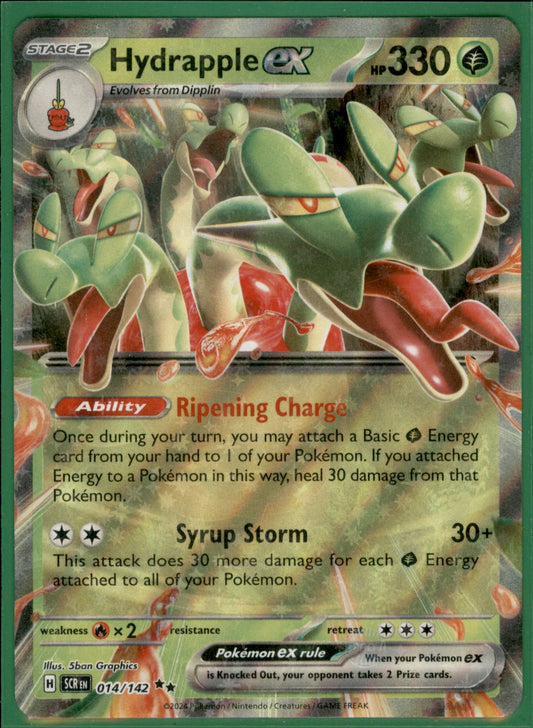 Hydrapple ex Double Rare SV07: Stellar Crown 014/142 NM