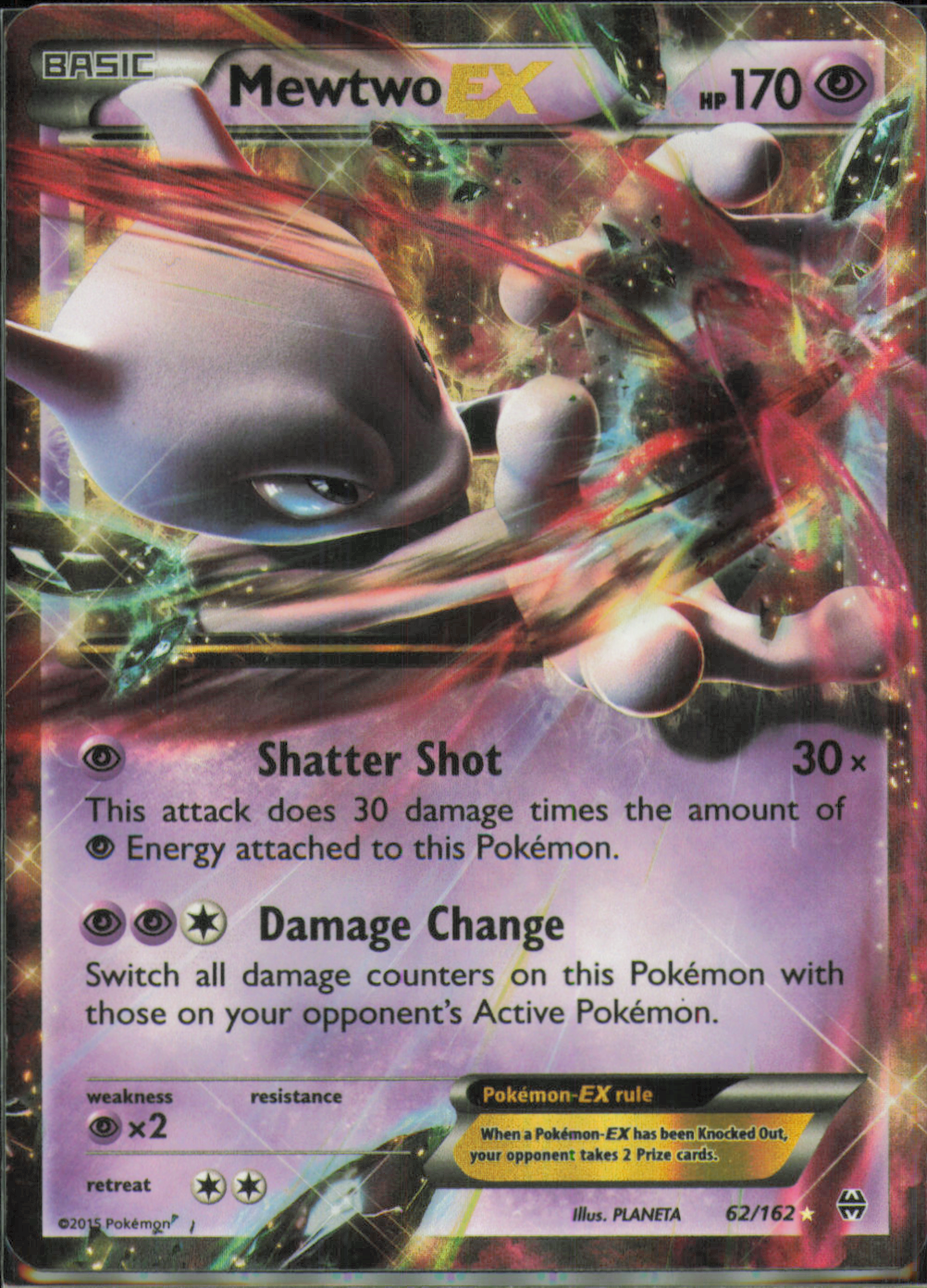 Mewtwo EX (62) Ultra Rare XY - BREAKthrough 62/162 NM