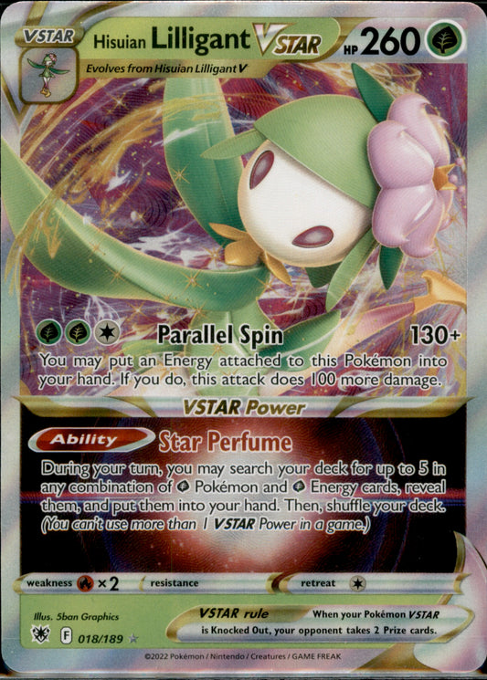Hisuian Lilligant VSTAR Ultra Rare SWSH10: Astral Radiance 018/189 NM