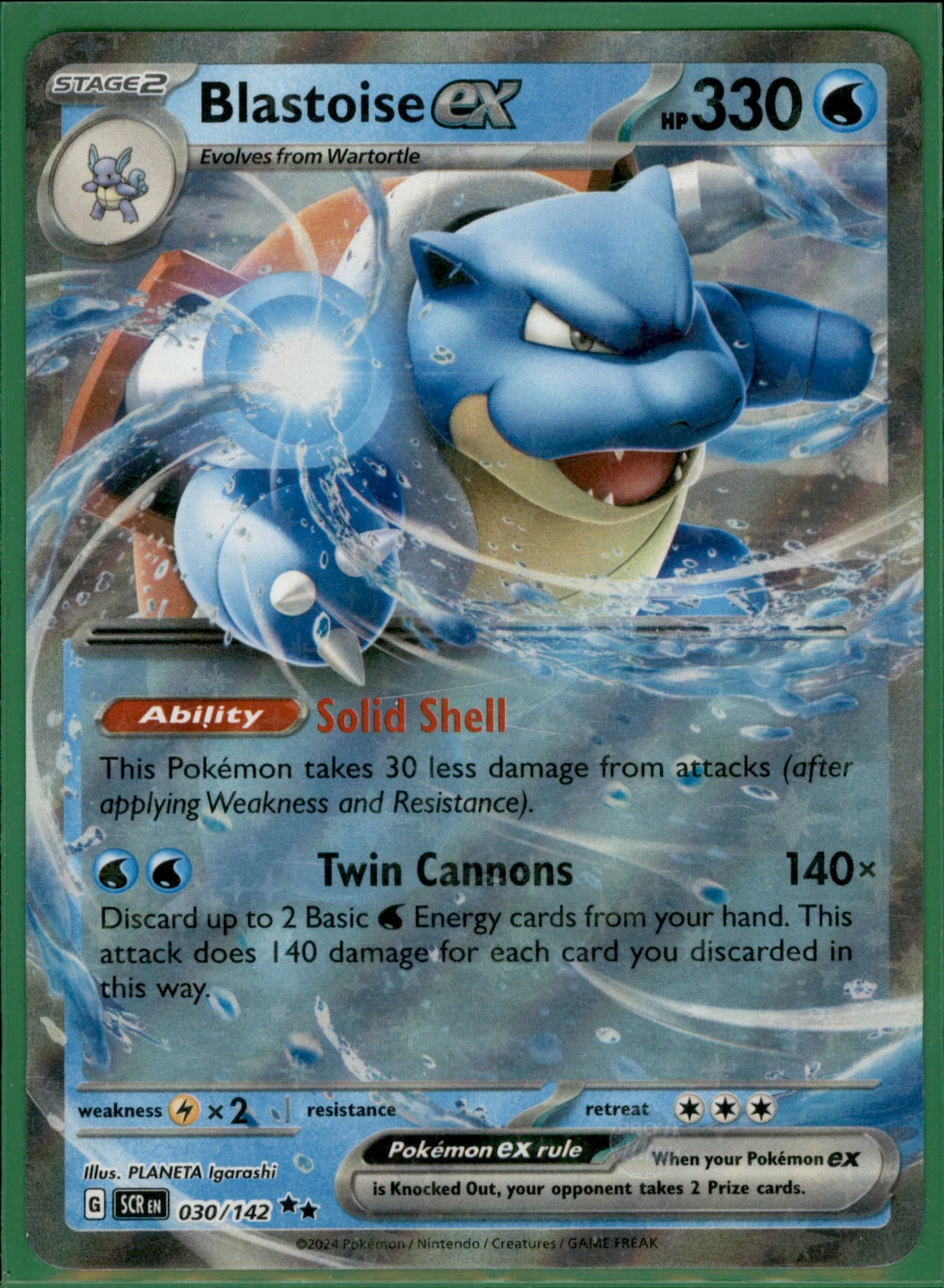 Blastoise ex Double Rare SV07: Stellar Crown 030/142 NM