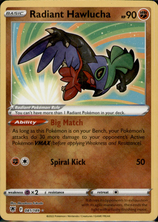 Radiant Hawlucha Radiant Rare SWSH10: Astral Radiance 081/189 NM