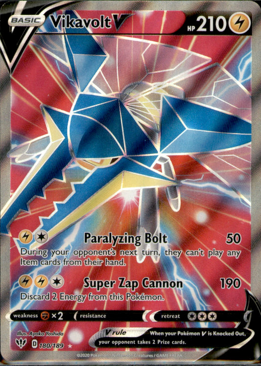 Vikavolt V (Full Art) Ultra Rare SWSH03: Darkness Ablaze 180/189 NM