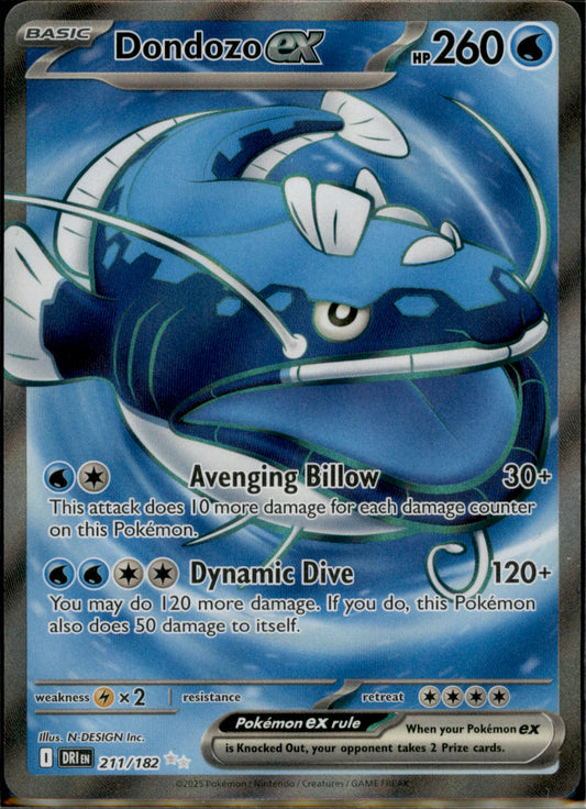 Dondozo ex Ultra Rare SV10: Destined Rivals 211/182 NM