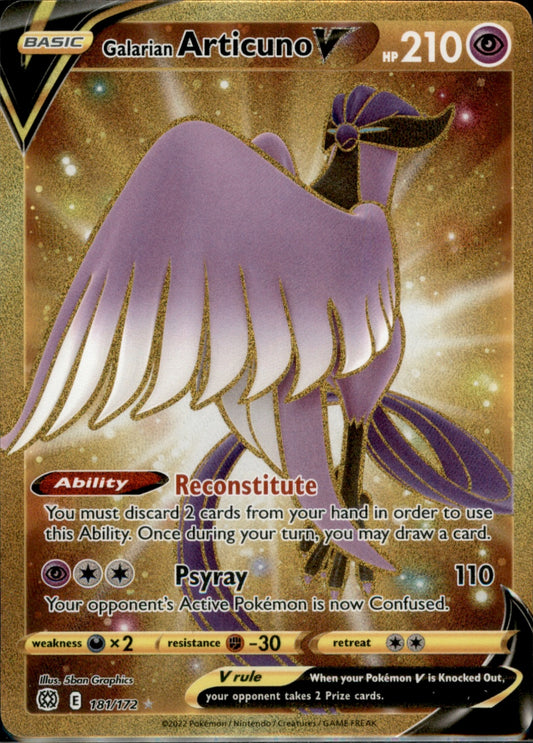 Galarian Articuno V (Secret) Secret Rare SWSH09: Brilliant Stars 181/172 NM