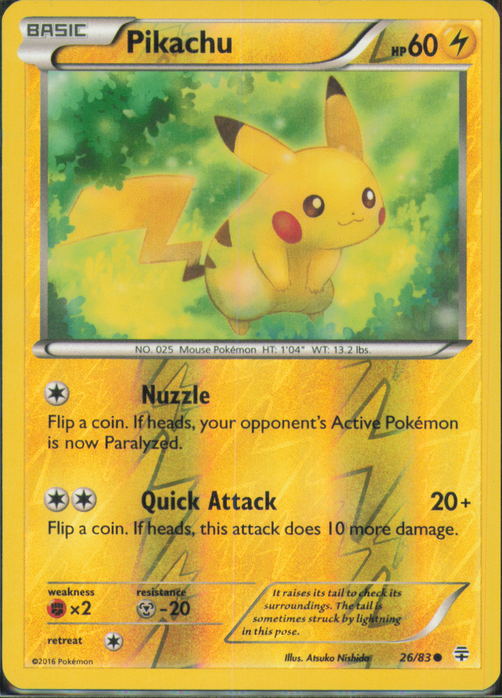 Pikachu Common Generations 26/83 NM