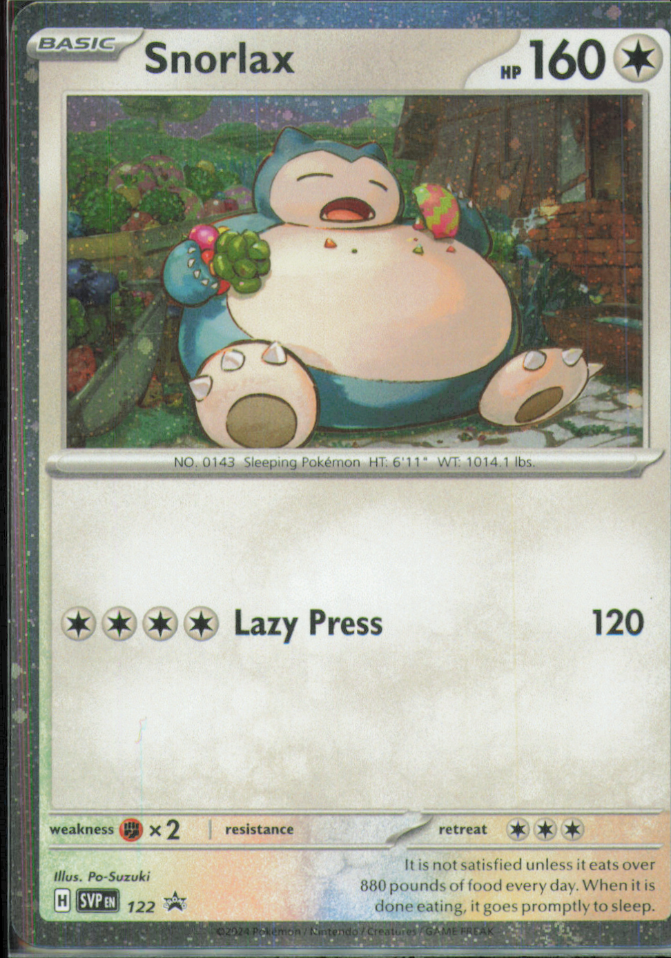 Snorlax Promo SV: Scarlet & Violet Promo Cards 122 NM