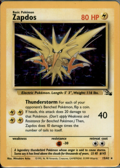 Zapdos - 15/62 (Cosmos Holo) Promo Miscellaneous Cards & Products 015/062 NM
