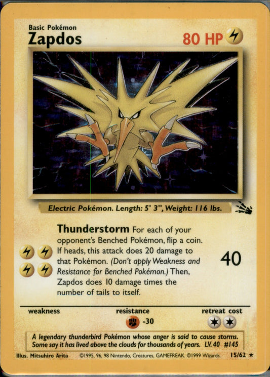 Zapdos - 15/62 (Cosmos Holo) Promo Miscellaneous Cards & Products 015/062 NM