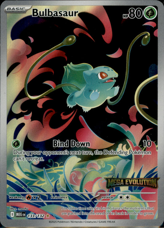 Bulbasaur - (Mega Evolution Stamped) Illustration Rare 133/132 NM
