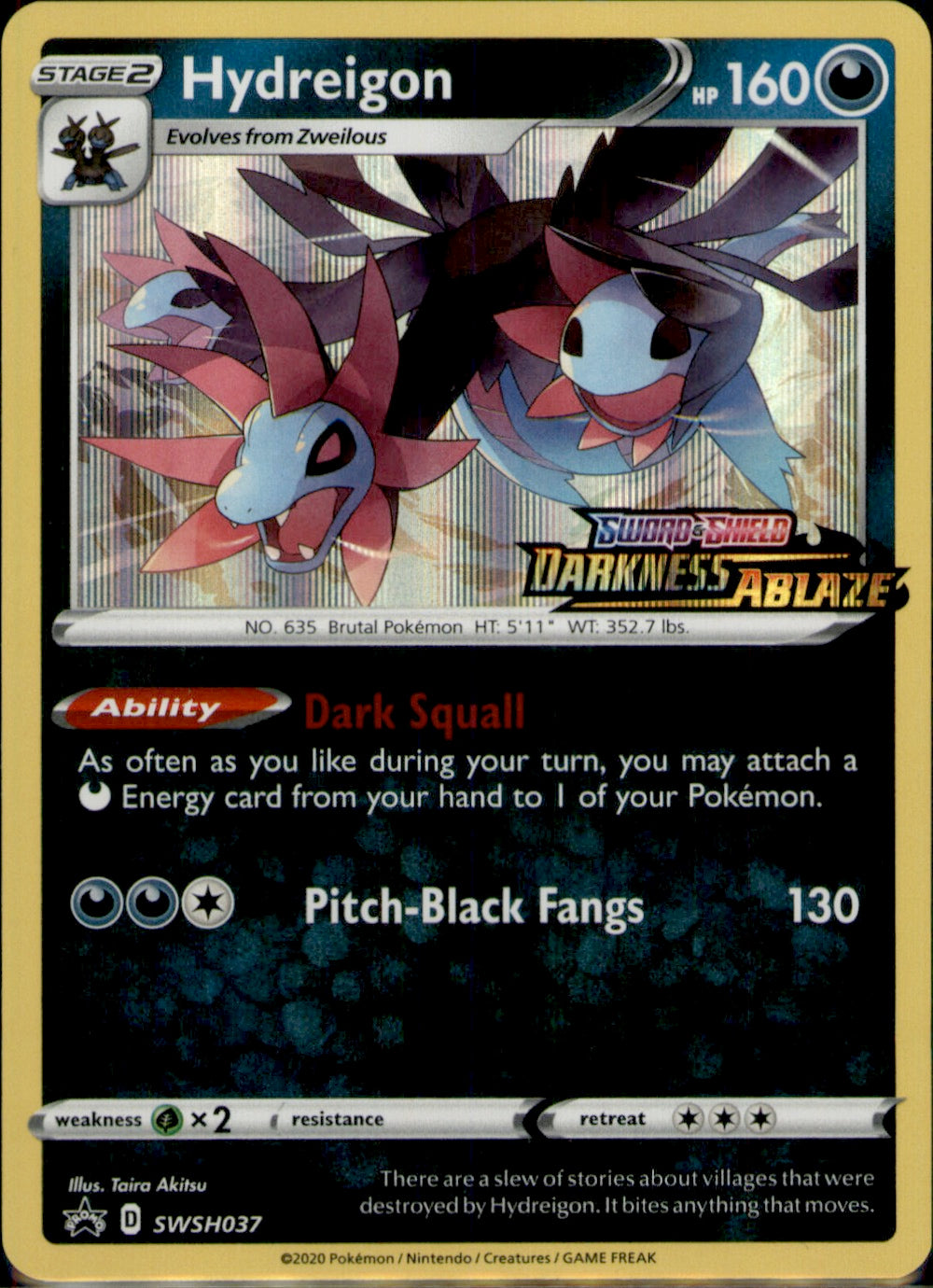 Hydreigon - (Prerelease) Promo SWSH: Sword & Shield Promo Cards SWSH037 NM