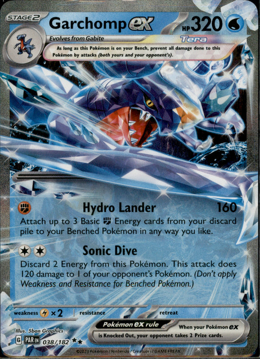 Garchomp ex Double Rare SV04: Paradox Rift 038/182 NM