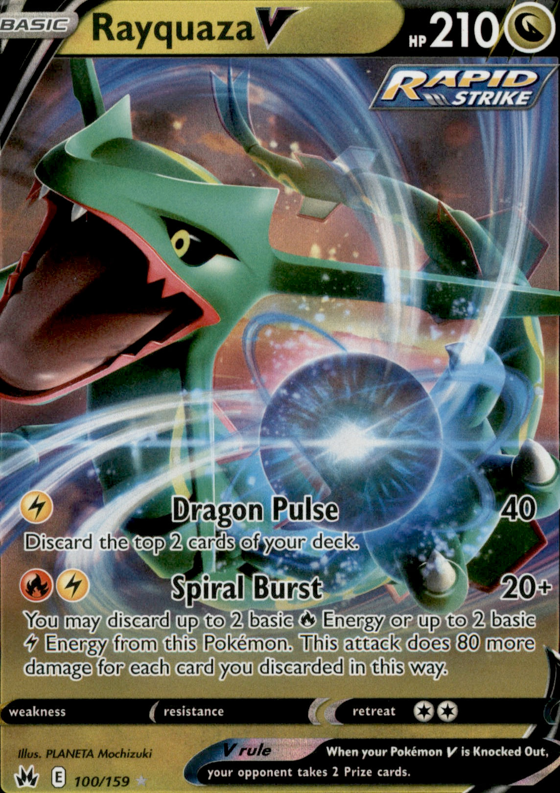 Rayquaza V Ultra Rare SWSH07: Evolving Skies 110/203 NM