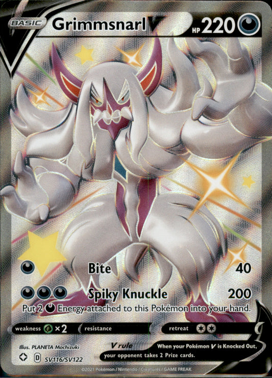 Grimmsnarl V Shiny Holo Rare Shining Fates: Shiny Vault SV116/SV122 NM