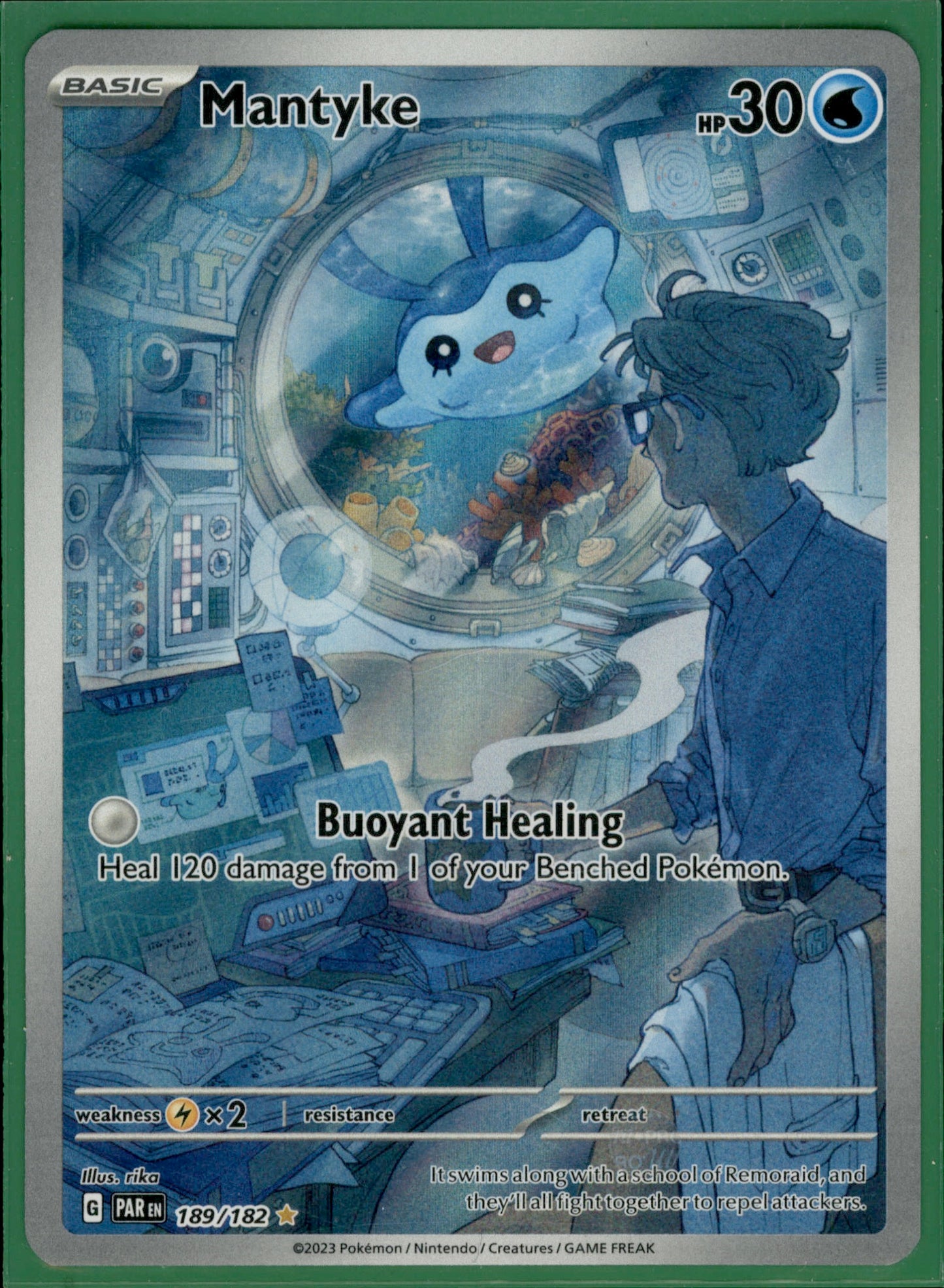 Mantyke Illustration Rare SV04: Paradox Rift 189/182 NM