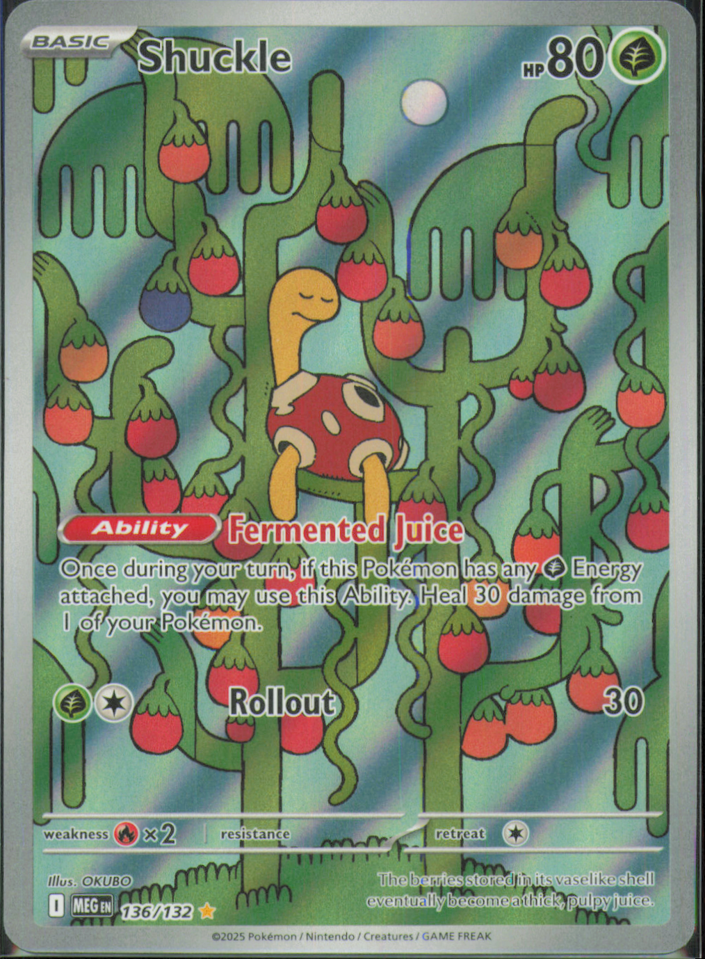 Shuckle Illustration Rare ME01: Mega Evolution 136/132 NM