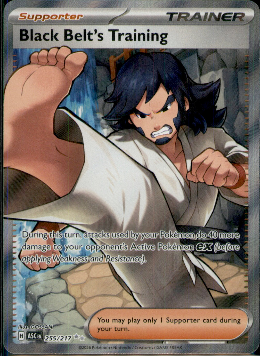Black Belt's Training Ultra Rare ME: Ascended Heroes 255/217 NM