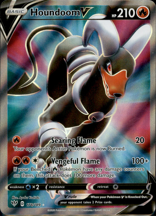 Houndoom V (Full Art) Ultra Rare SWSH03: Darkness Ablaze 178/189 NM