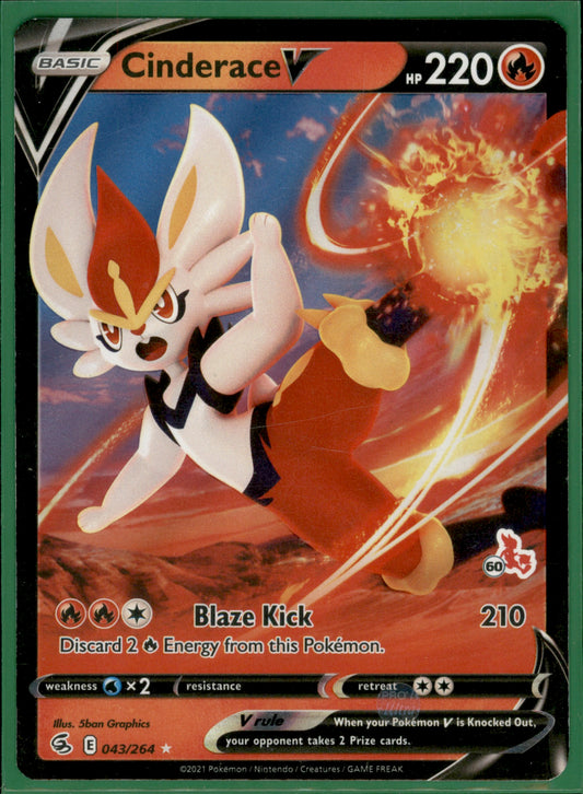 Cinderace V (43) Ultra Rare SWSH08: Fusion Strike 043/264 NM