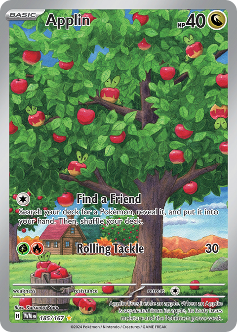 Applin Illustration Rare SV06: Twilight Masquerade 185/167 NM