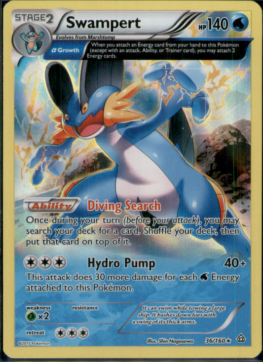 Swampert (Alpha) Holo Rare XY - Primal Clash 36/160 MP