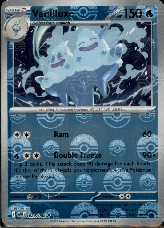 Vanilluxe (Poke Ball Pattern) Uncommon SV: White Flare 029/086 NM