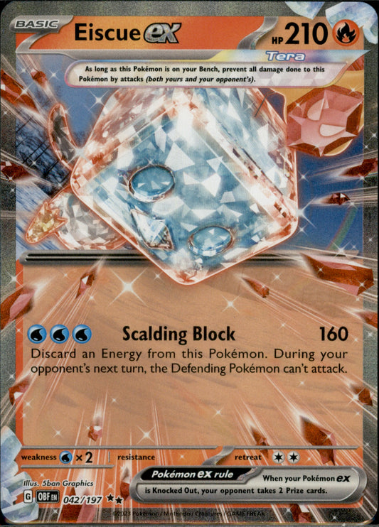 Eiscue ex Double Rare SV03: Obsidian Flames 042/197 NM