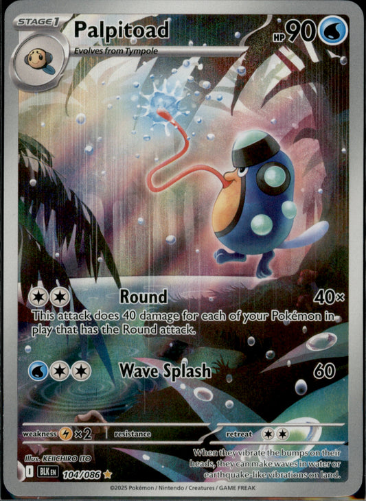 Palpitoad Illustration Rare SV: Black Bolt 104/086 NM