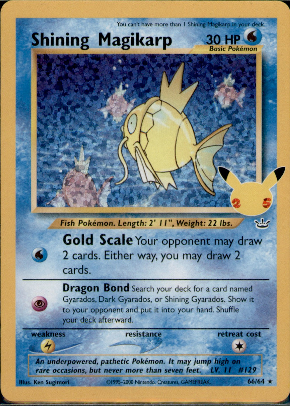 Shining Magikarp Classic Collection Celebrations: Classic Collection 66/64 NM