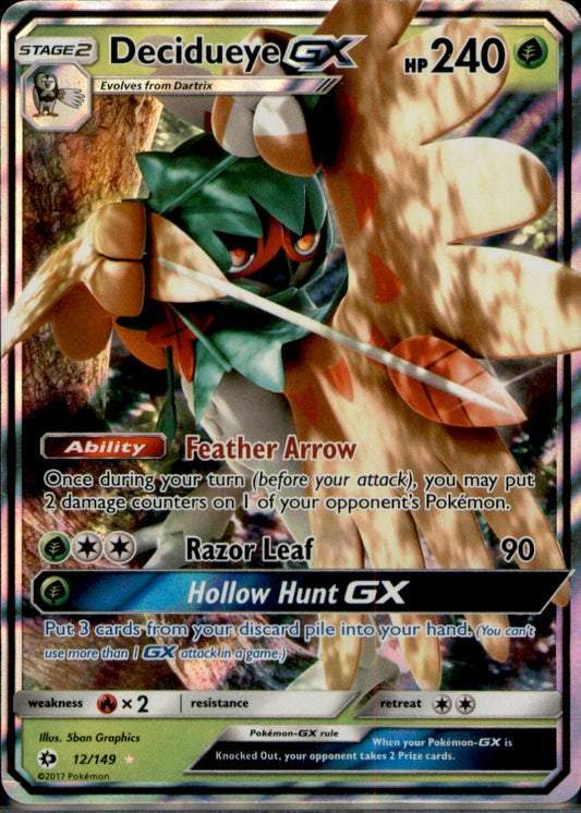 Decidueye GX Ultra Rare SM Base Set 12/149 NM