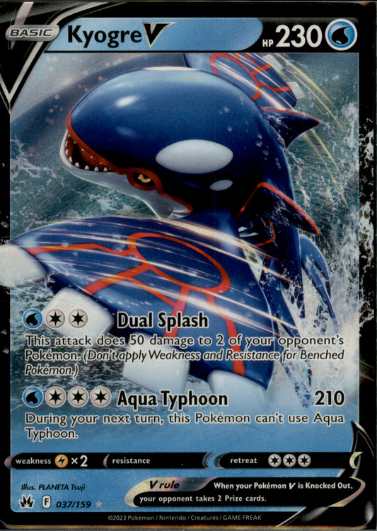 Kyogre V Ultra Rare Crown Zenith 037/159 NM