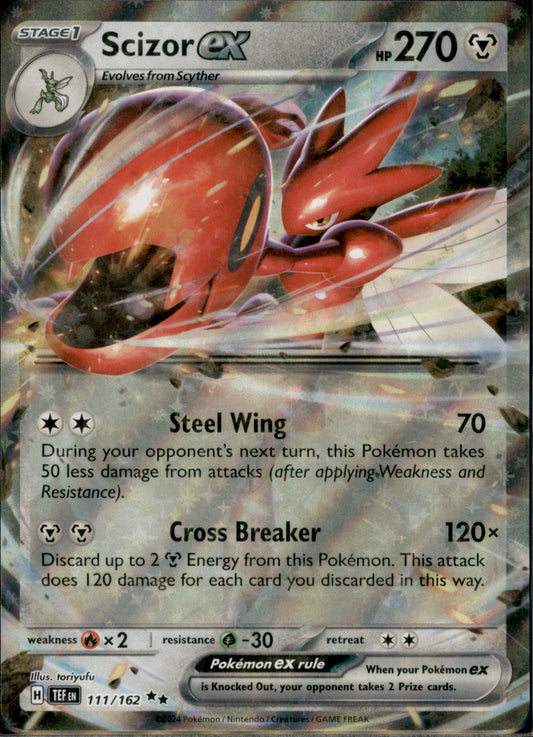 Scizor ex Double Rare SV05: Temporal Forces 111/162 NM