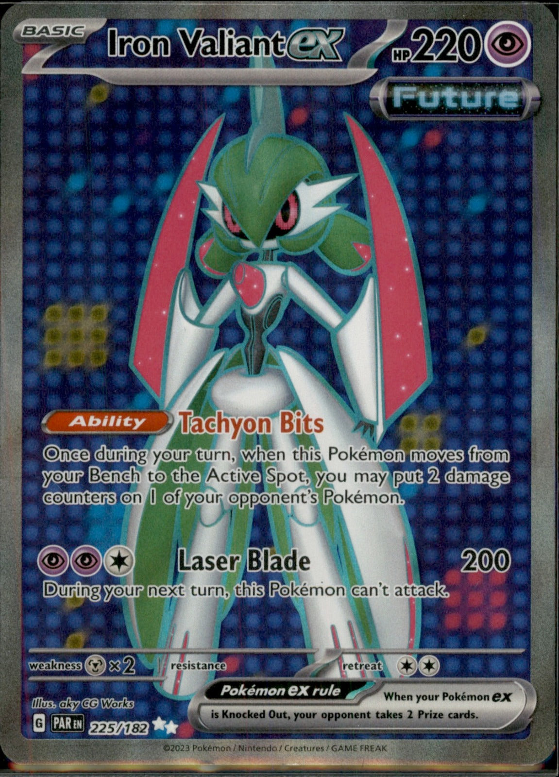 Iron Valiant ex Ultra Rare SV04: Paradox Rift 225/182 NM
