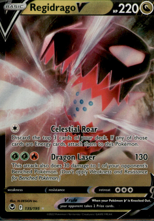 Regidrago V Ultra Rare SWSH12: Silver Tempest 135/195 NM
