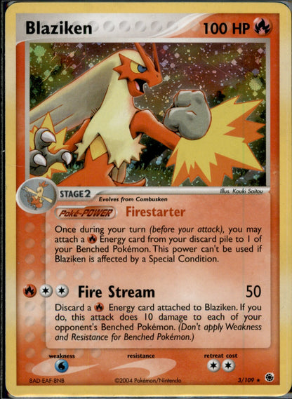 Blaziken Rare EX Battle Stadium 3 NM