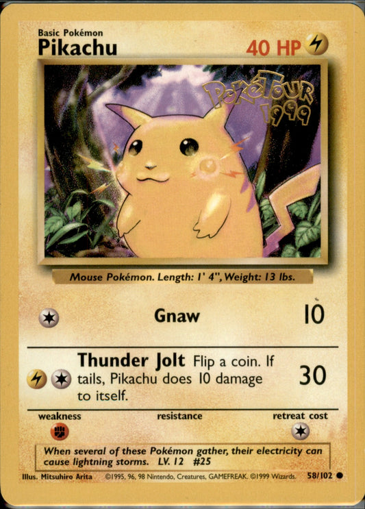 Pikachu - 58/102 (PokeTour 1999) Promo Miscellaneous Cards & Products 058/102 LP