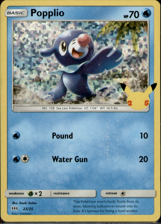 Popplio - 23/25 Promo McDonald's 25th Anniversary Promos 023/025 NM