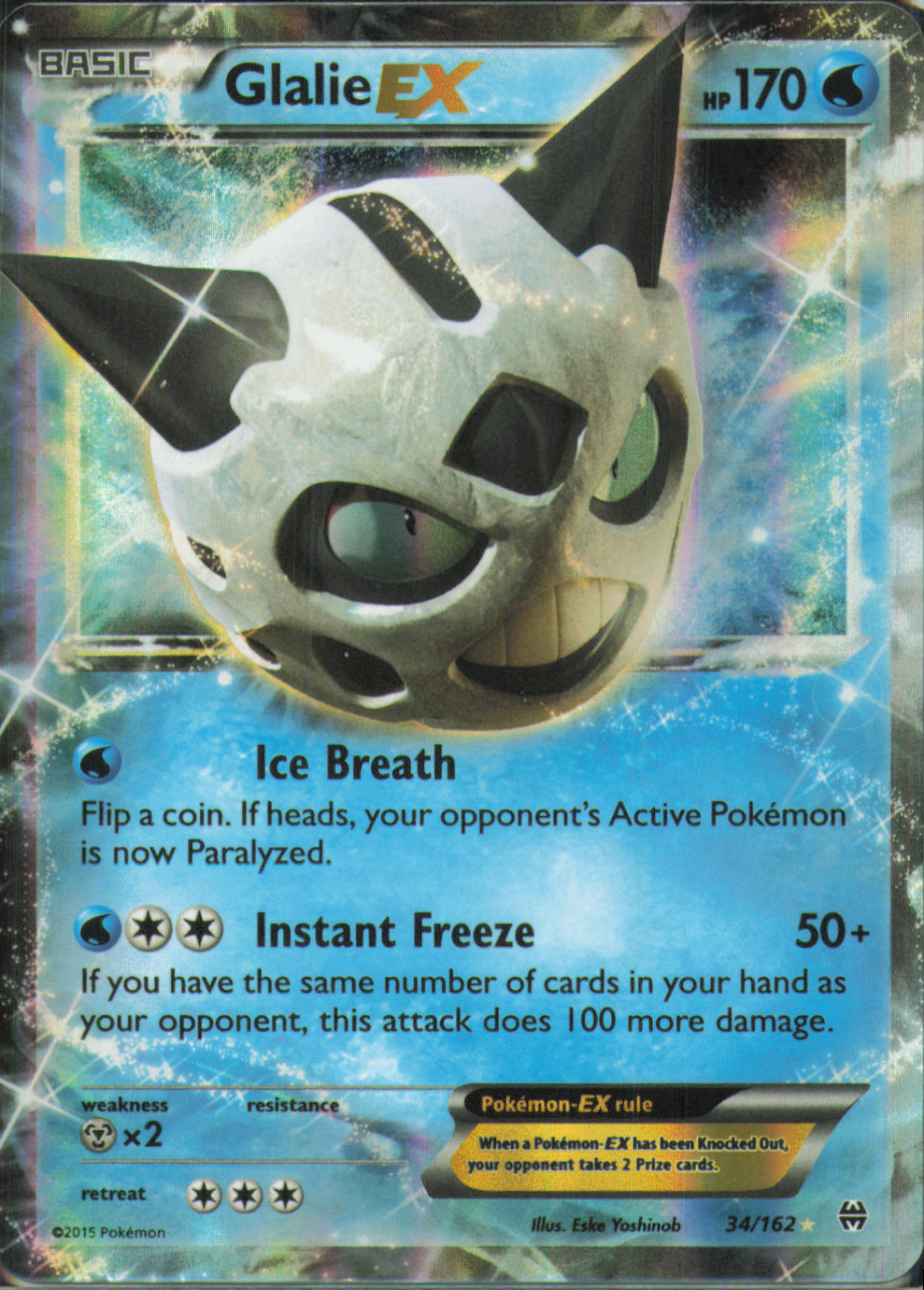 Glalie EX Ultra Rare XY - BREAKthrough 34/162 LP