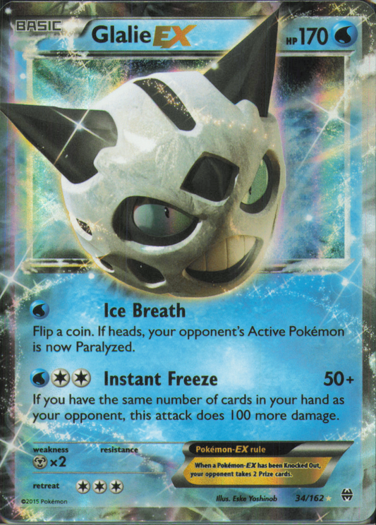 Glalie EX Ultra Rare XY - BREAKthrough 34/162 LP