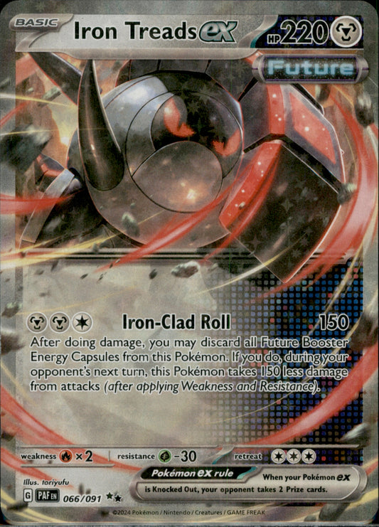 Iron Treads ex Double Rare SV: Paldean Fates 066/091 NM