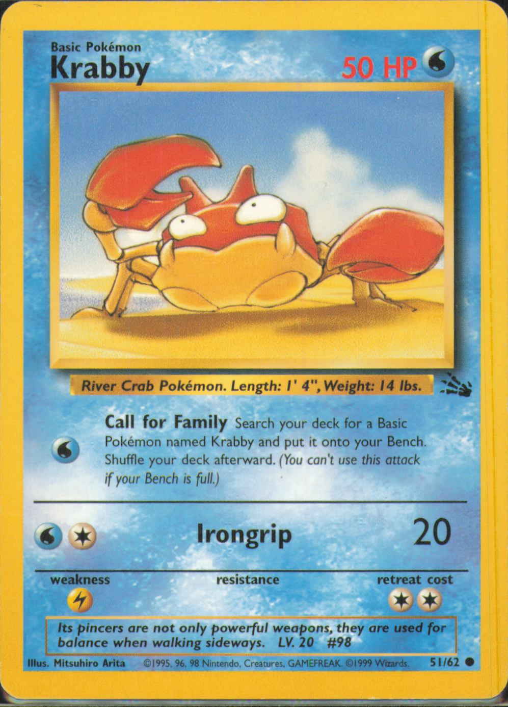 Krabby Common Fossil 51/62 LP