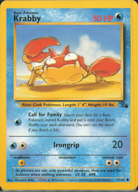 Krabby Common Fossil 51/62 LP