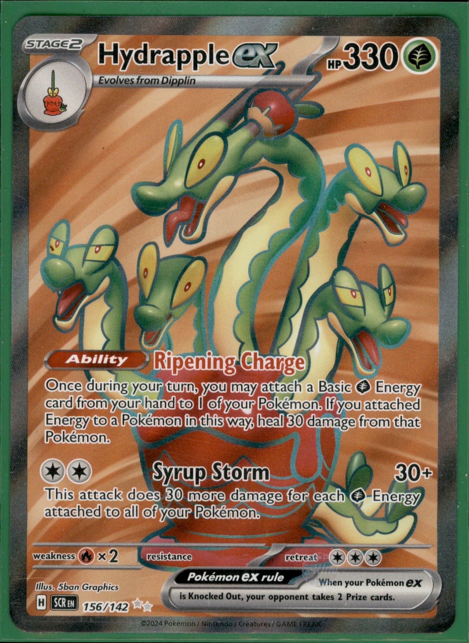 Hydrapple ex Ultra Rare SV07: Stellar Crown 156/142 NM