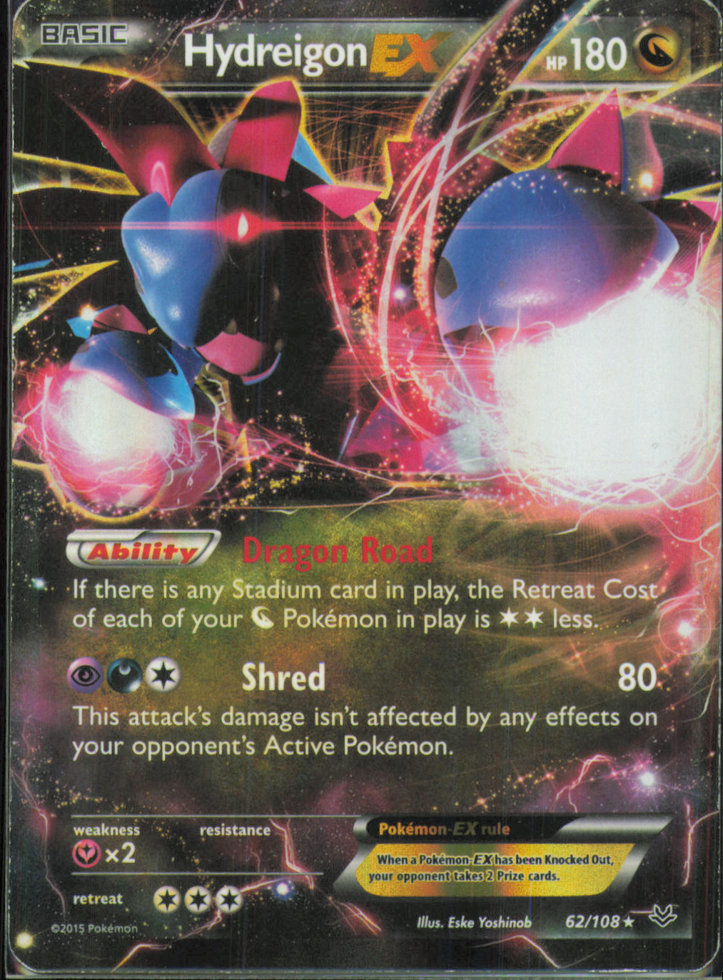 Hydreigon EX Ultra Rare XY - Roaring Skies 62/108 MP
