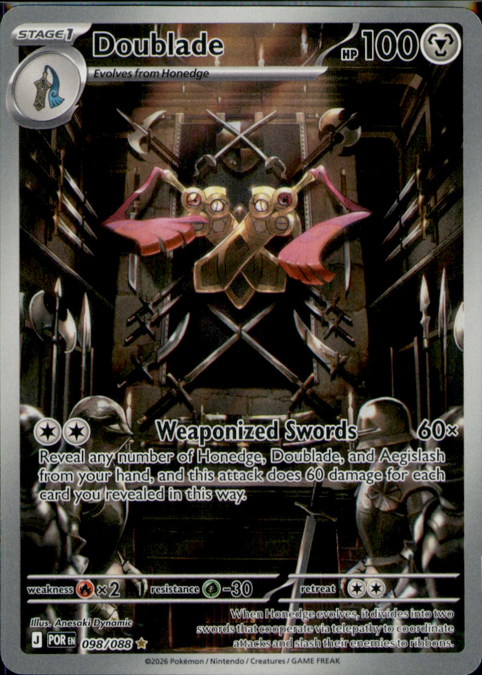 Doublade Shiny Rare ME03: Perfect Order 098/088 NM