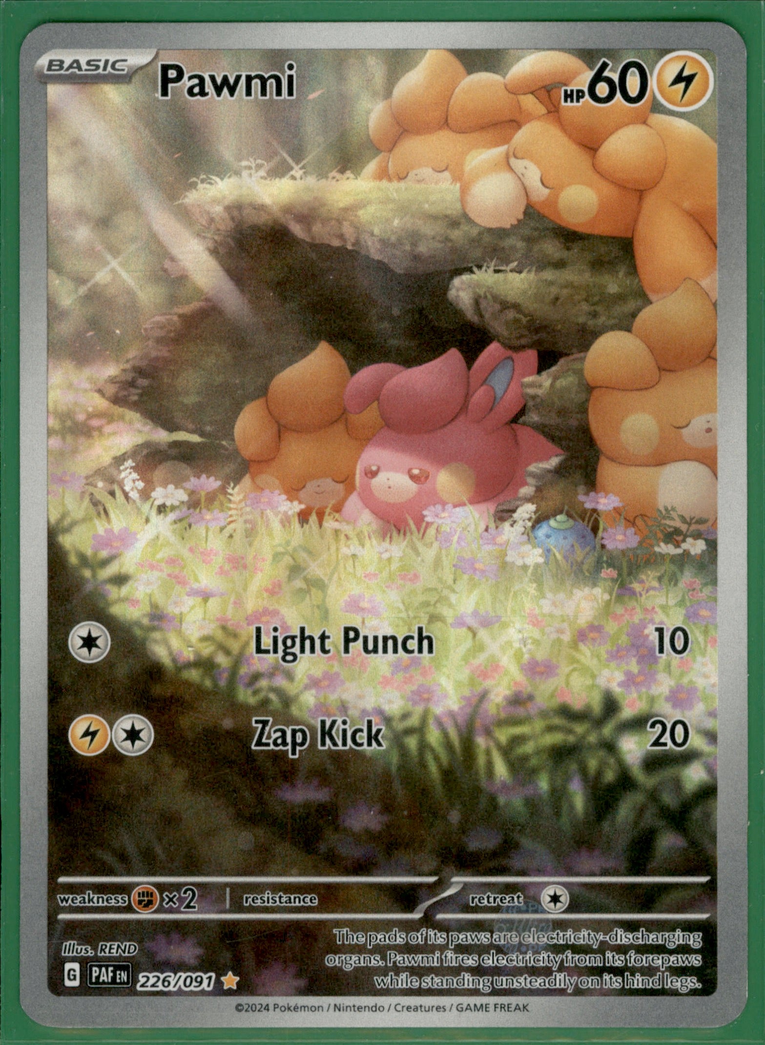 Pawmi Illustration Rare SV: Paldean Fates 226/091 NM