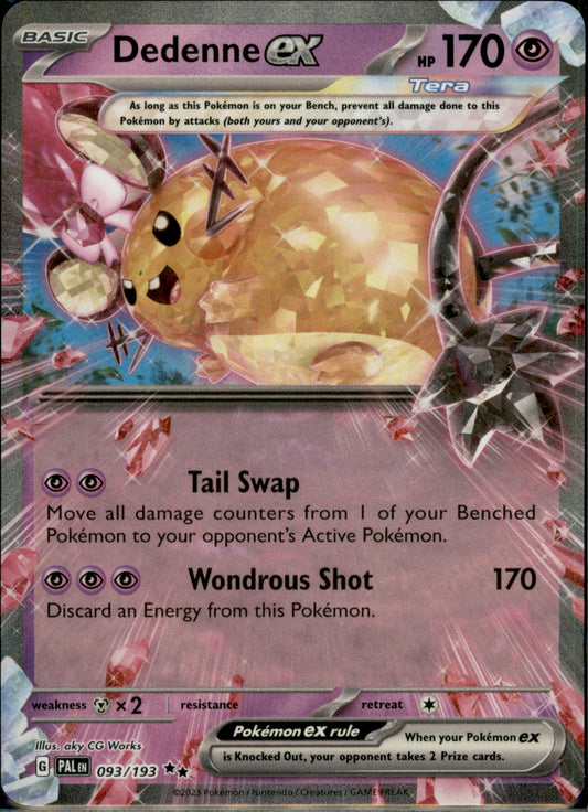 Dedenne ex Double Rare SV02: Paldea Evolved 093/193 NM