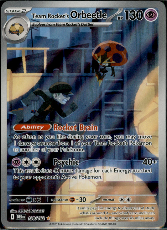 Team Rocket's Orbeetle - Illustration Rare SV10: Destined Rivals 198/182 NM