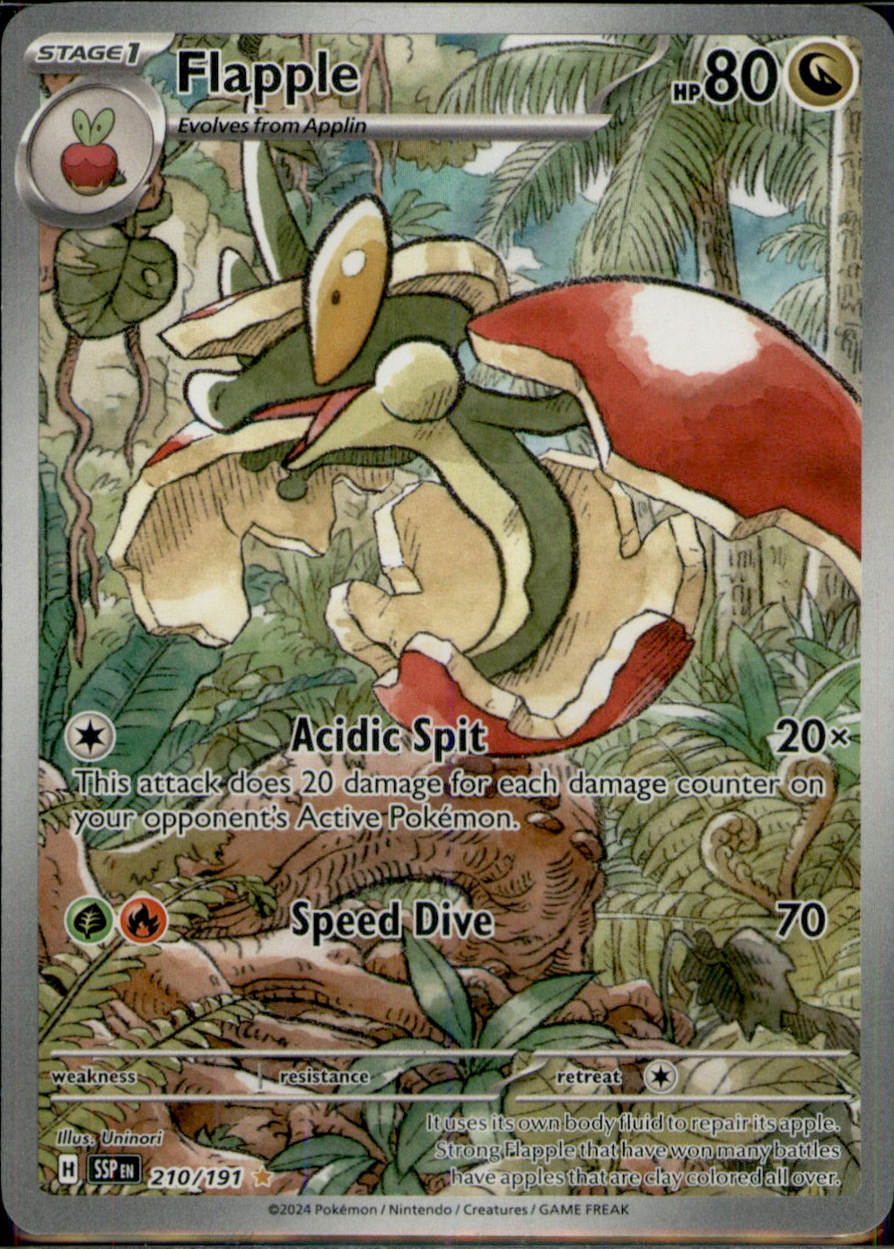 Flapple Illustration Rare SV08: Surging Sparks 210/191 NM