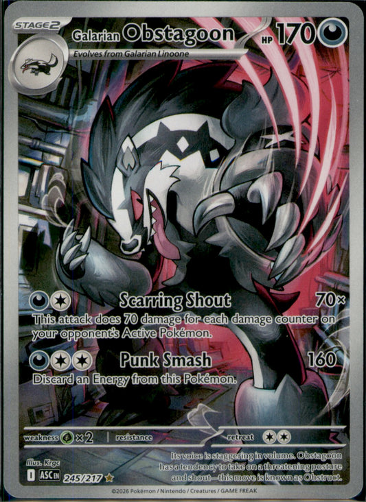 Galarian Obstagoon Illustration Rare ME: Ascended Heroes 245/217 NM