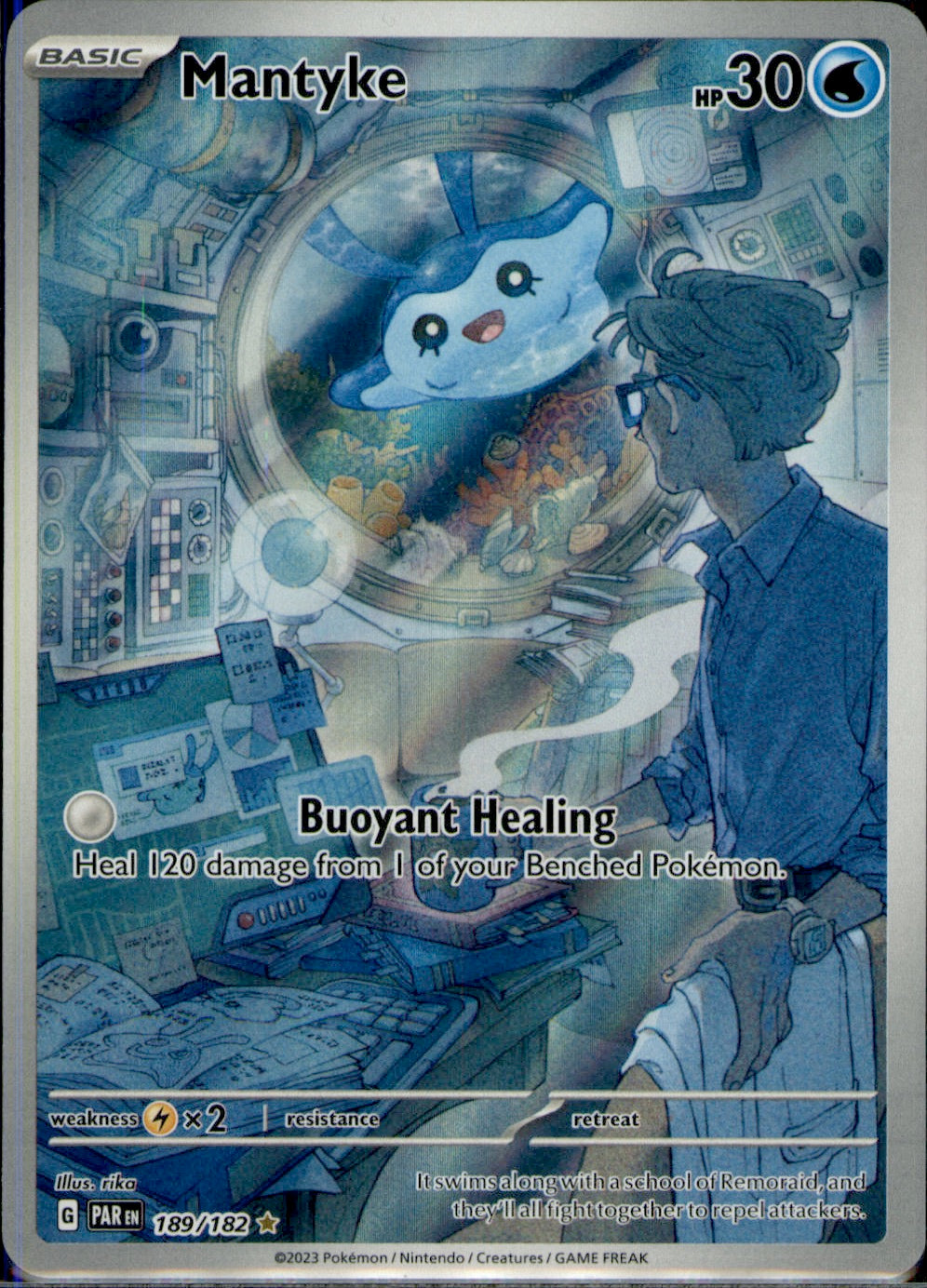 Mantyke Illustration Rare SV04: Paradox Rift 189/182 NM
